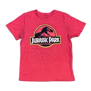 Jurassic Park T-Shirt Men's Graphic Tee Dinosaur Logo Crew Neck‎ Short Sleeve